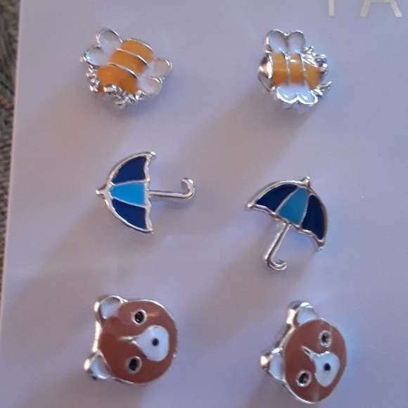 tamhoo Other - Bogo ! 3 pack kids earrings bear, bee,umbrella